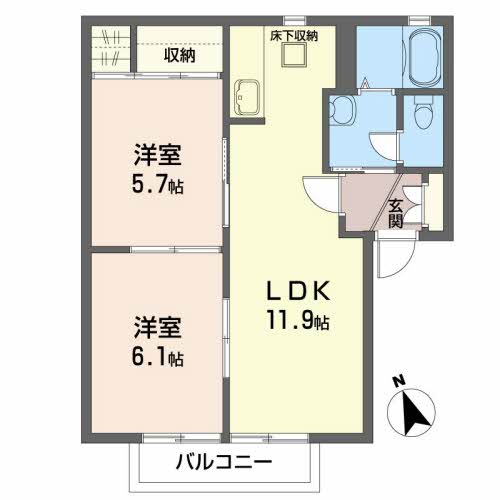 ラルジュ・コートⅠ　102号室