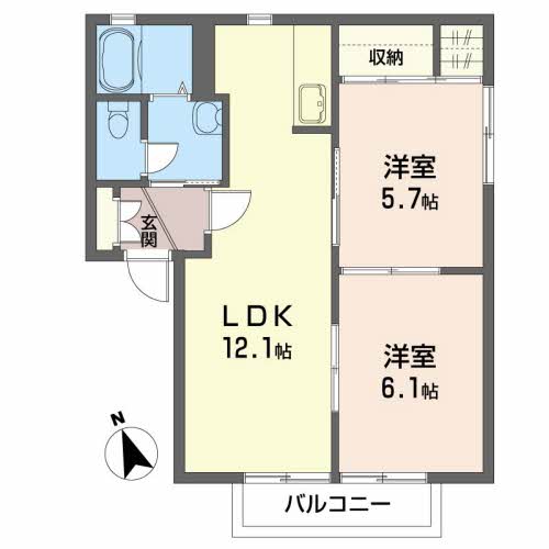ラルジュ・コートⅠ　201号室