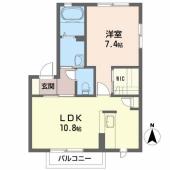 シャーメゾン栗生Ⅱ　１０２号室 サムネイル1
